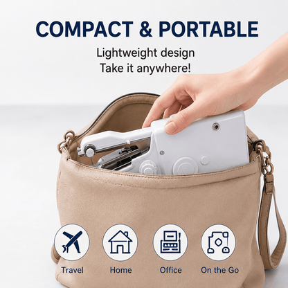 Handheld Sewing Machine Portable Mini Electric Quick Stitch Tool for Home Travel Repair