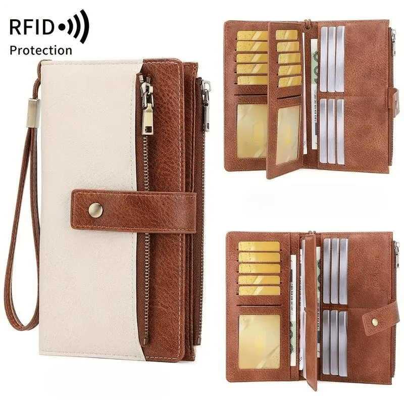 🔥Women's Retro Style RFID Blocking Tri-fold Wallet