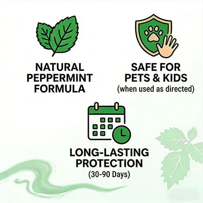 🦟 50% OFF NOW!🔇 🟢 Natural Peppermint Rodent Repellent Tablets – 12 Pack