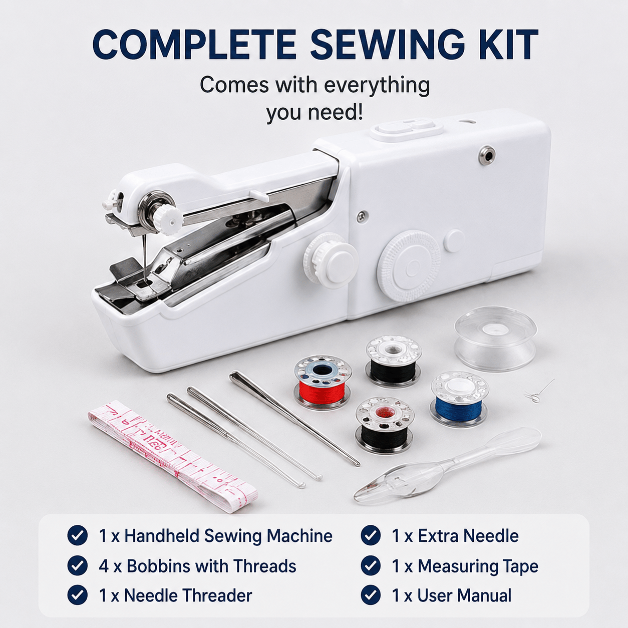 Handheld Sewing Machine Portable Mini Electric Quick Stitch Tool for Home Travel Repair