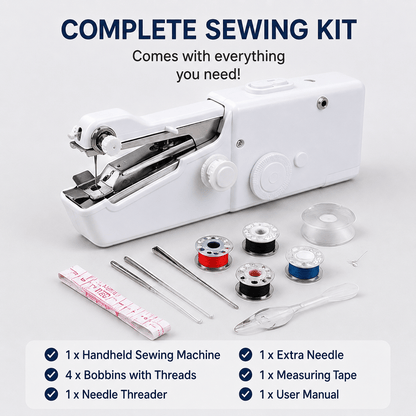 Handheld Sewing Machine Portable Mini Electric Quick Stitch Tool for Home Travel Repair
